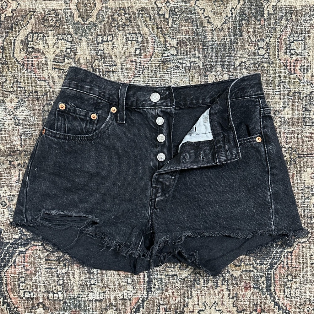 Levi’s 501 Original Black Denim Women's Shorts